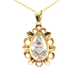 Pendentif en or blanc, or jaune et diamants - Castafiore