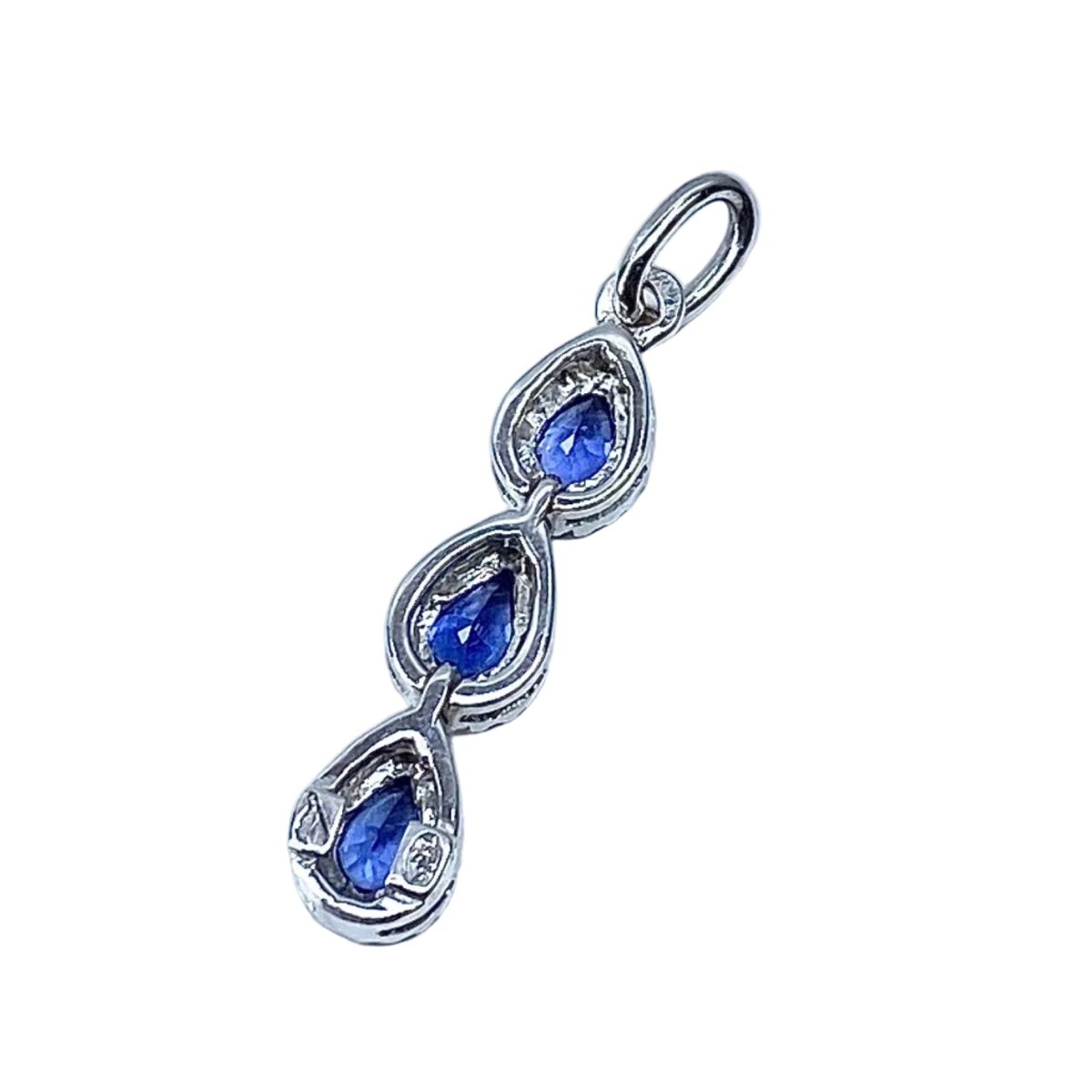 Pendentif en or blanc, saphir et diamants - Castafiore