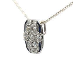 Pendentif en or blanc, saphirs et diamants - Castafiore
