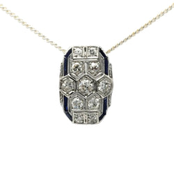 Pendentif en or blanc, saphirs et diamants - Castafiore