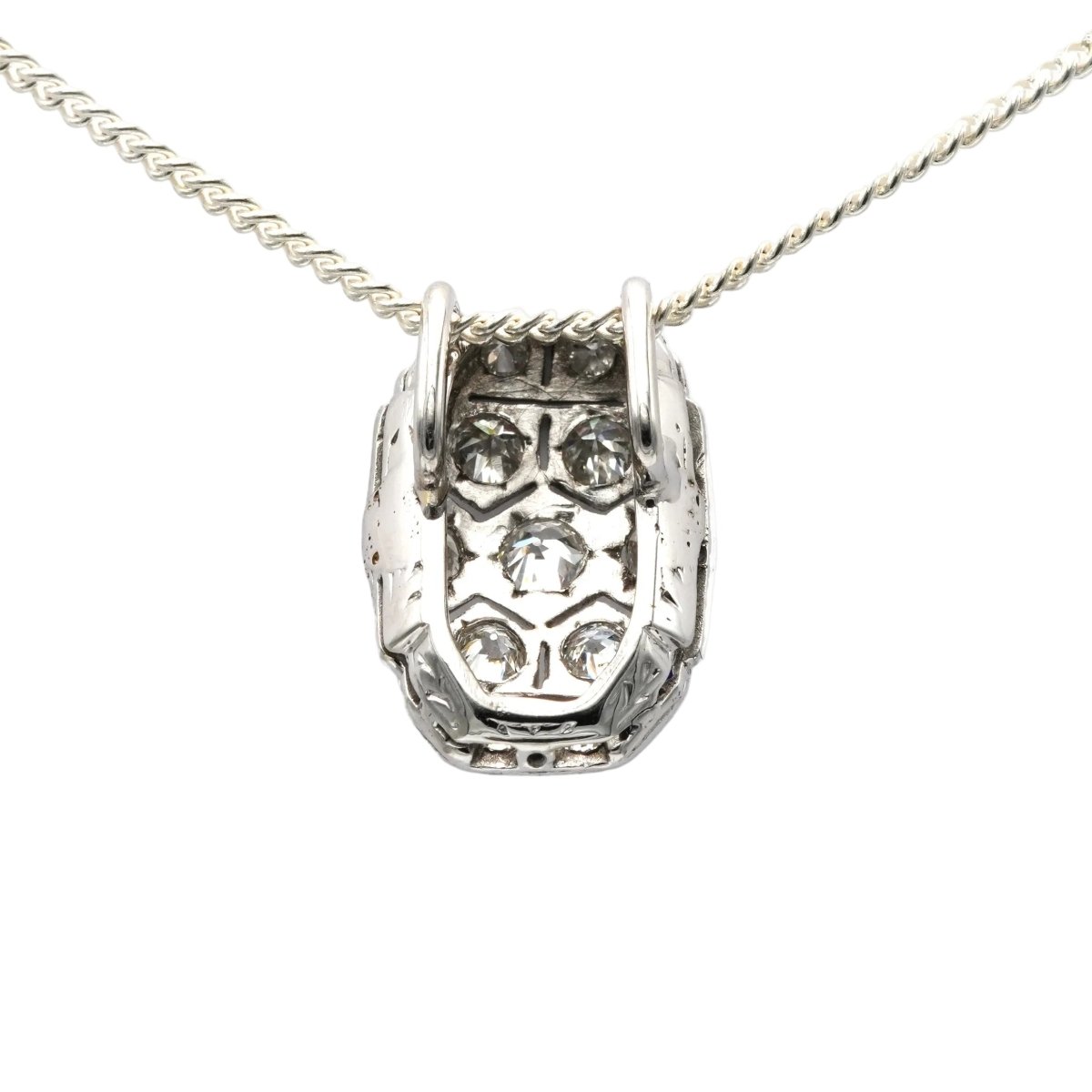 Pendentif en or blanc, saphirs et diamants - Castafiore