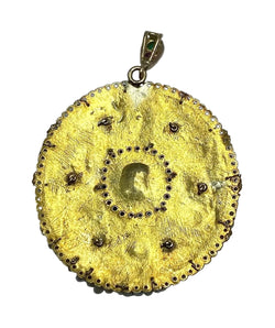 Pendentif en or jaune 18 carats, émeraude et perles - Castafiore