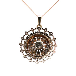 Pendentif en or jaune, argent et diamants - Castafiore