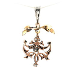 Pendentif en or jaune, argent et diamants - Castafiore