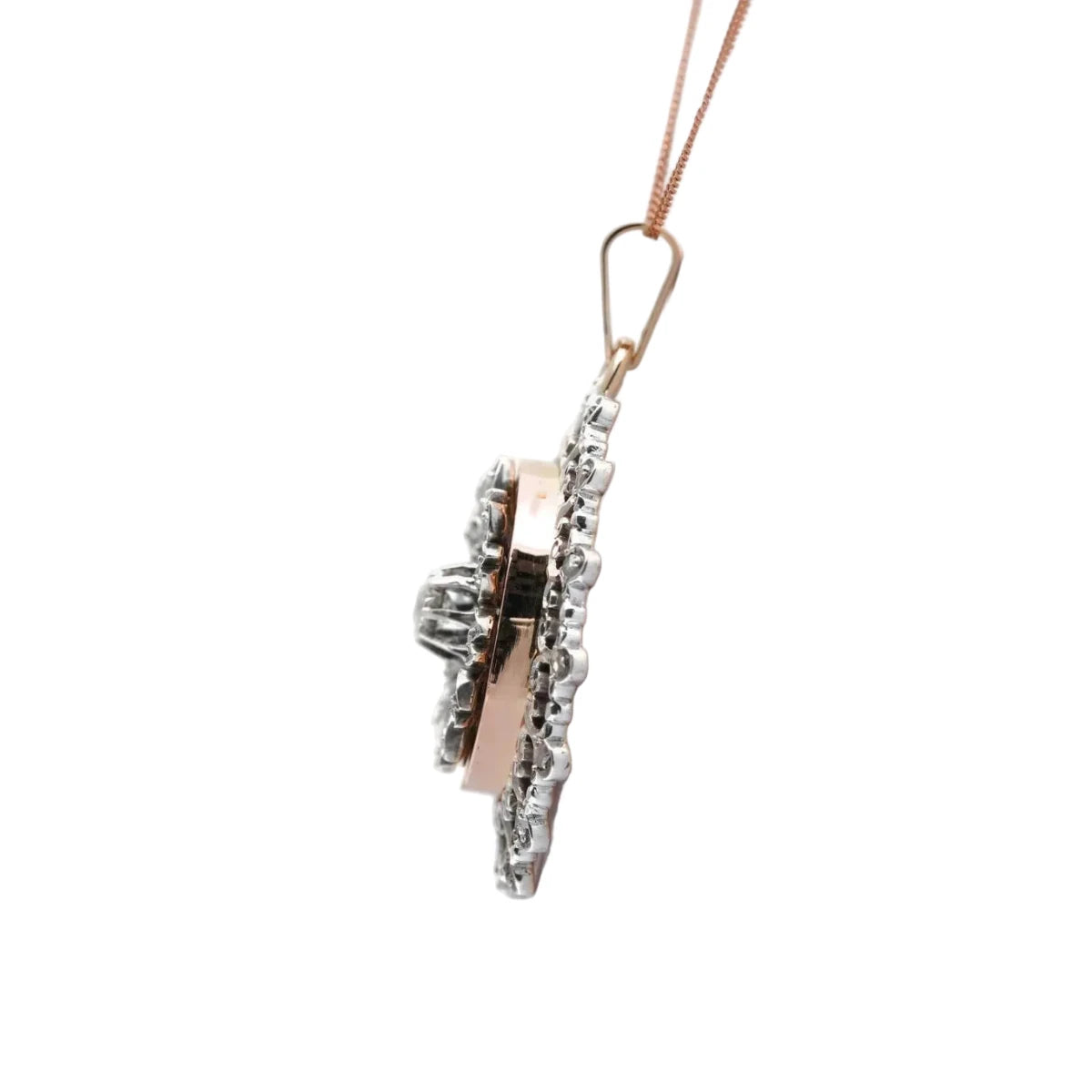 Pendentif en or jaune, argent et diamants - Castafiore