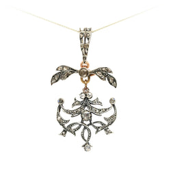 Pendentif en or jaune, argent et diamants - Castafiore