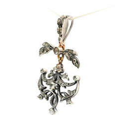 Pendentif en or jaune, argent et diamants - Castafiore