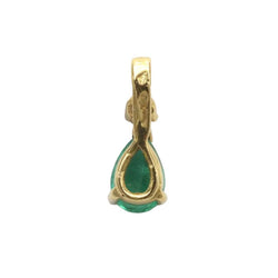 Pendentif en or jaune, émeraude et diamant