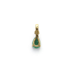 Pendentif en or jaune, émeraude et diamant - Castafiore