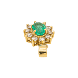 Pendentif en or jaune, émeraude et diamants - Castafiore