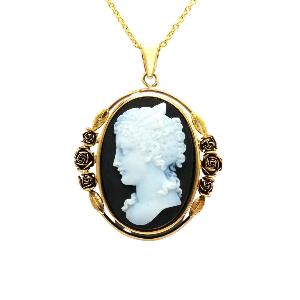 Pendentif en or jaune et agate - Castafiore