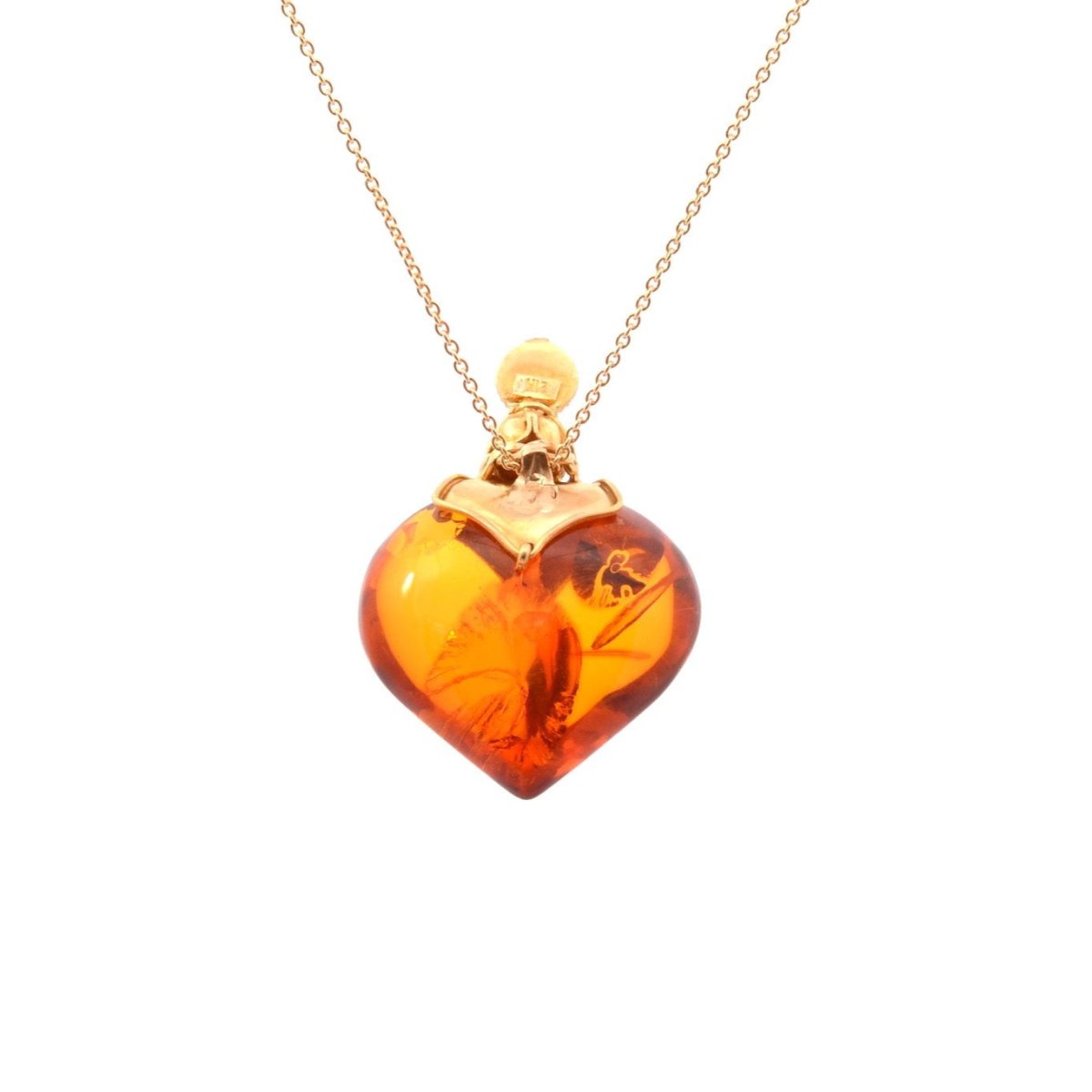 Pendentif en or jaune et ambre - Castafiore