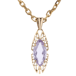 Pendentif en or jaune et améthyste - Castafiore