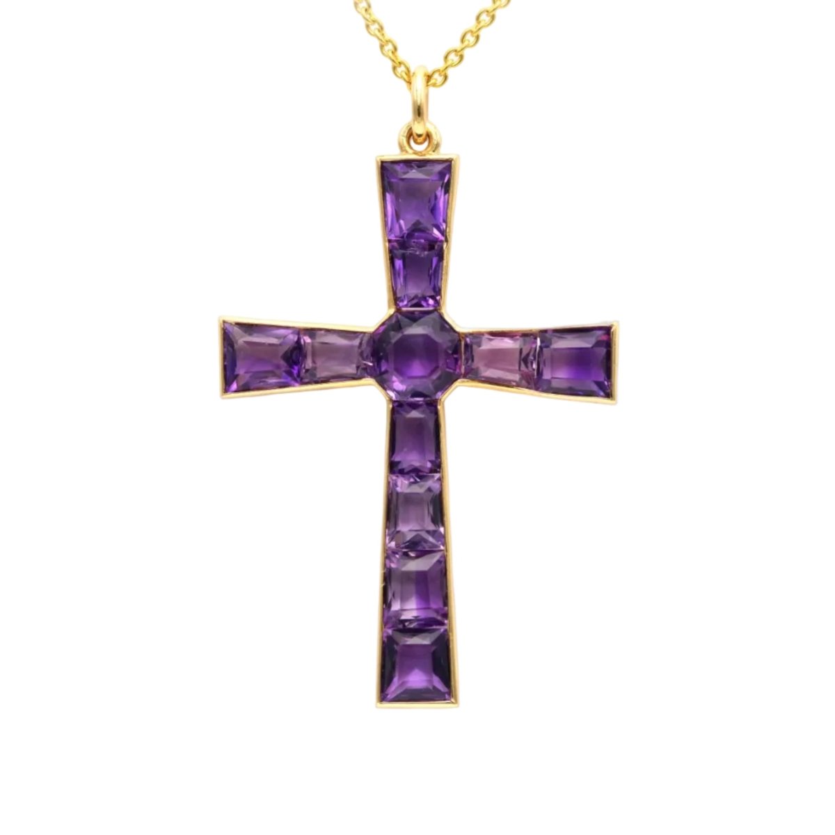 Pendentif en or jaune et améthystes - Castafiore