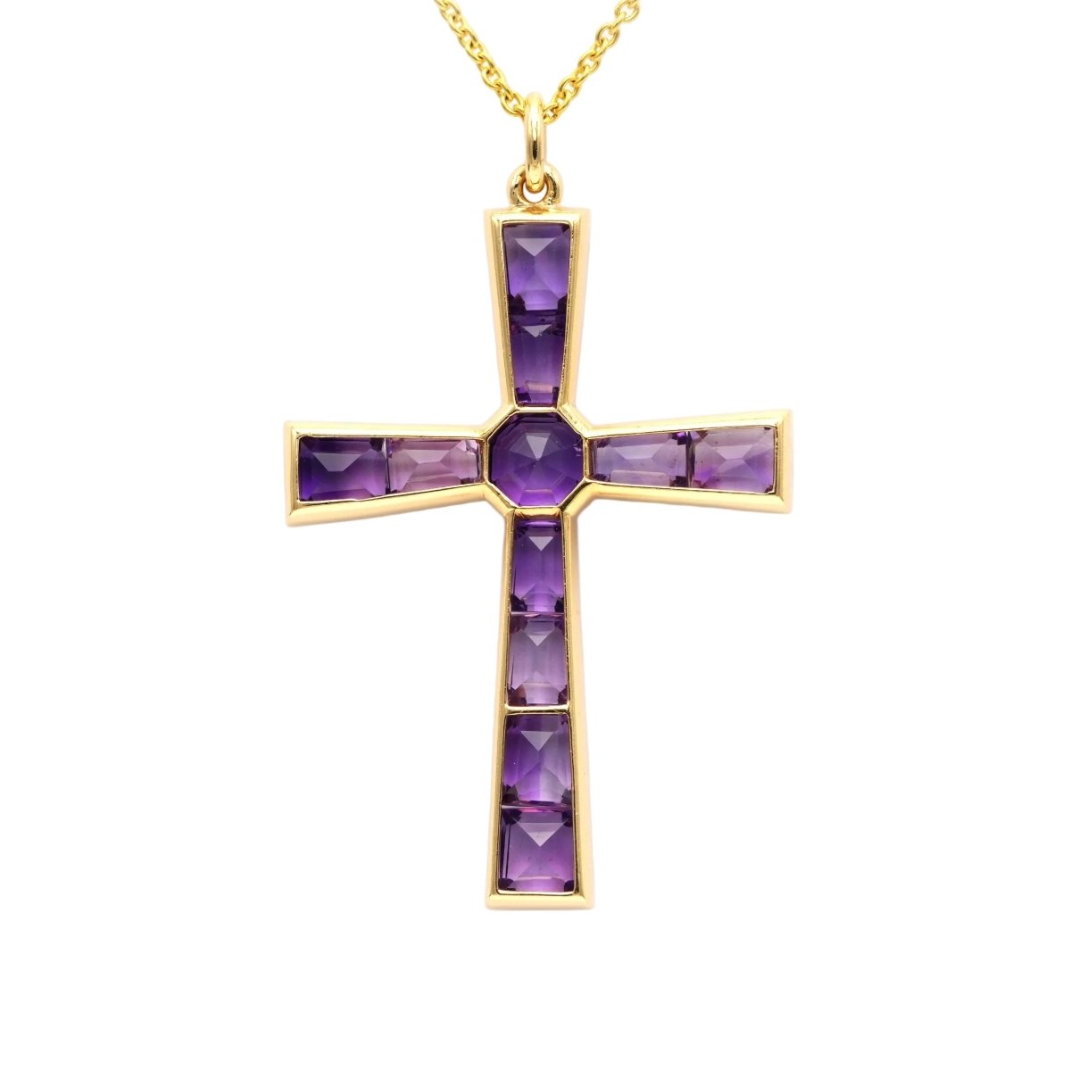 Pendentif en or jaune et améthystes - Castafiore