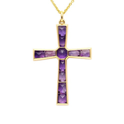 Pendentif en or jaune et améthystes - Castafiore