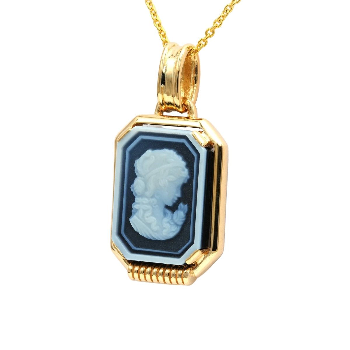 Pendentif en or jaune et camée - Castafiore