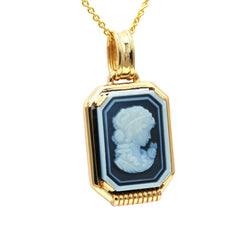 Pendentif en or jaune et camée - Castafiore