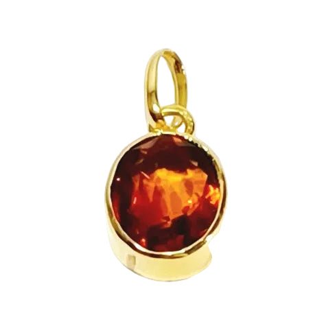 Pendentif en or jaune et citrine