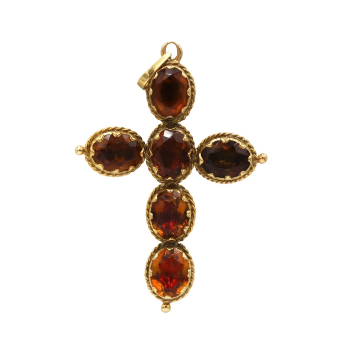 Pendentif en or jaune et citrines - Castafiore