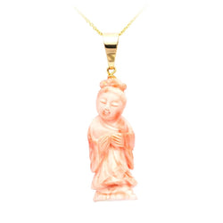 Pendentif en or jaune et corail - Castafiore