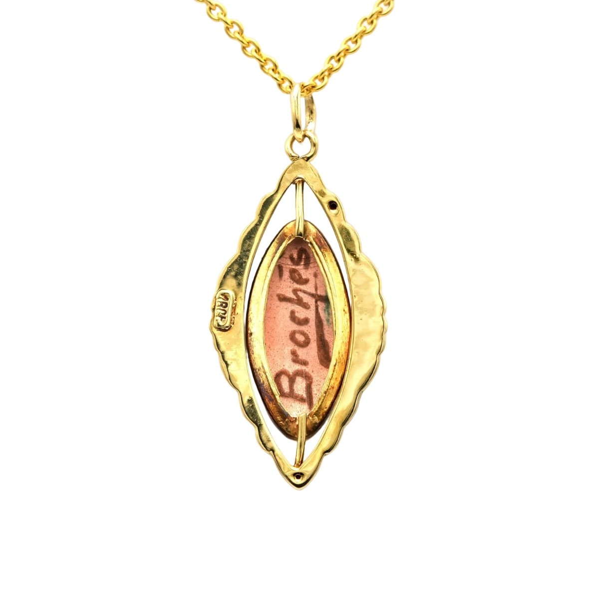 Pendentif en or jaune et émail - Castafiore