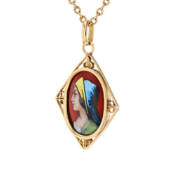 Pendentif en or jaune et émail - Castafiore