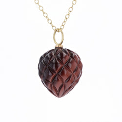 Pendentif en or jaune et oeil de tigre - Castafiore