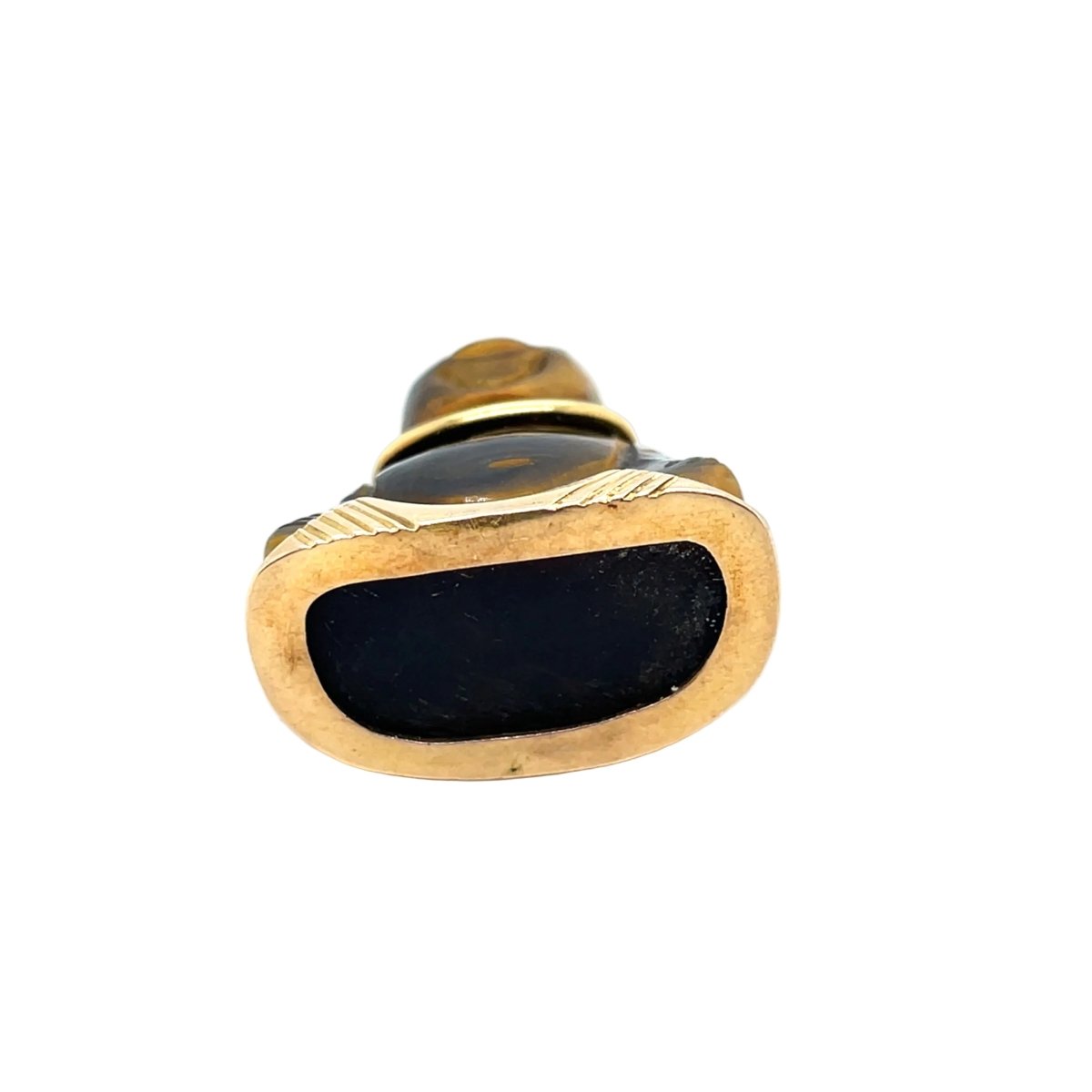 Pendentif en or jaune et oeil de tigre - Castafiore