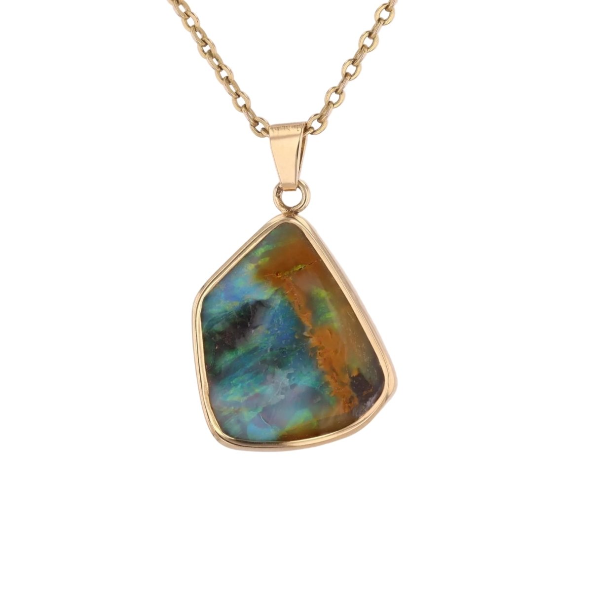 Pendentif en or jaune et opale - Castafiore