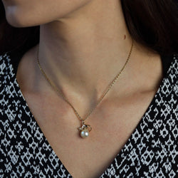 Pendentif en or jaune et perle - Castafiore