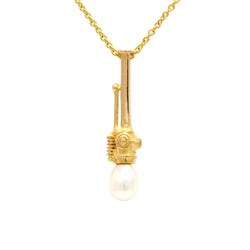 Pendentif en or jaune et perle - Castafiore