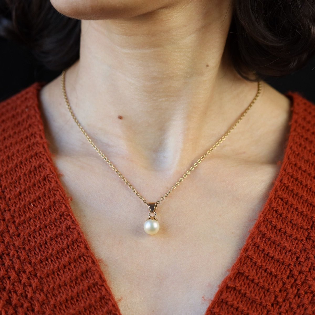 Pendentif en or jaune et perle - Castafiore