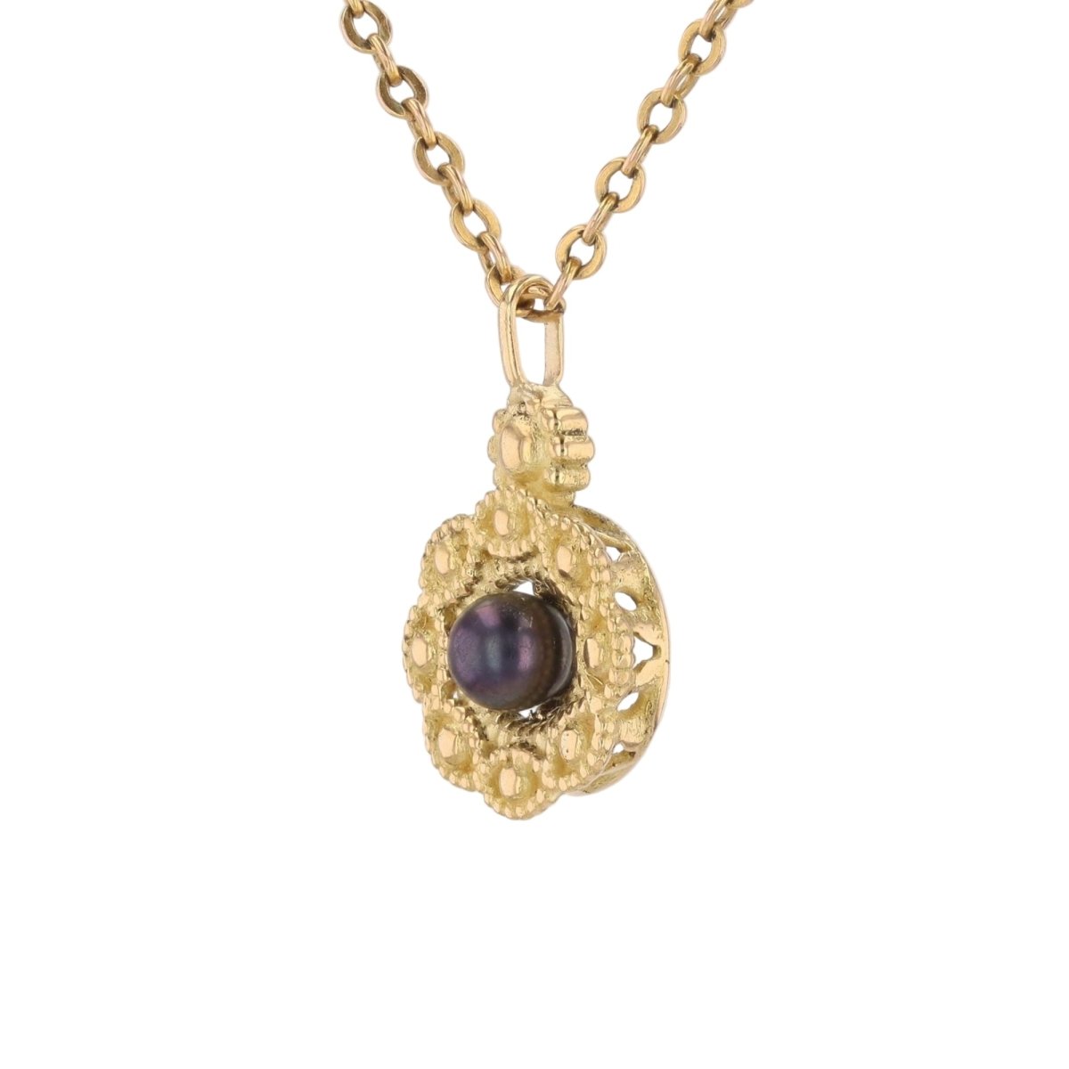 Pendentif en or jaune et perle - Castafiore
