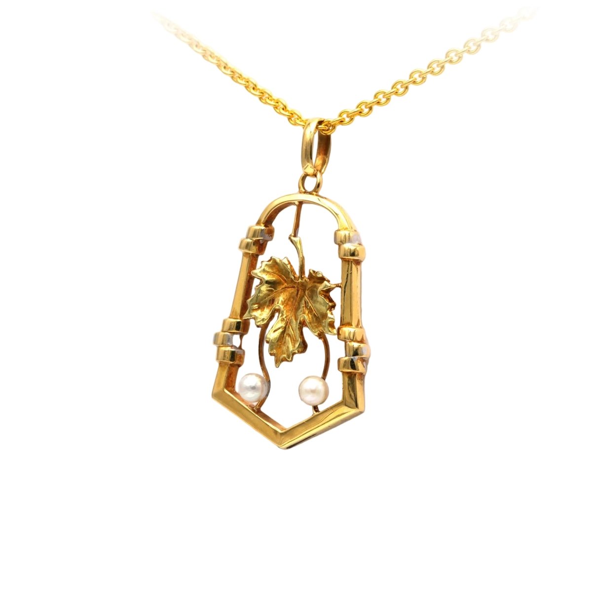 Pendentif en or jaune et perles - Castafiore