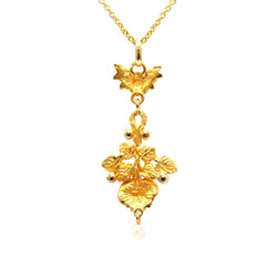 Pendentif en or jaune et perles - Castafiore