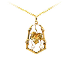 Pendentif en or jaune et perles - Castafiore