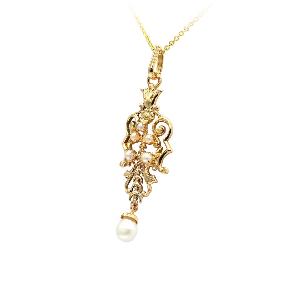 Pendentif en or jaune et perles - Castafiore