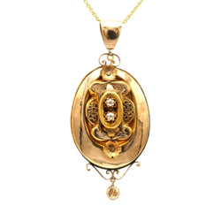 Pendentif en or jaune et perles - Castafiore