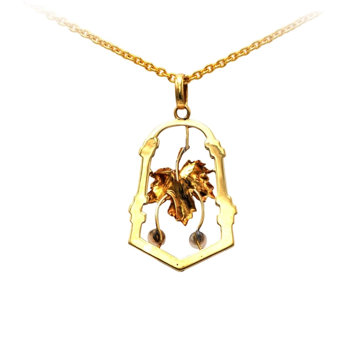 Pendentif en or jaune et perles - Castafiore