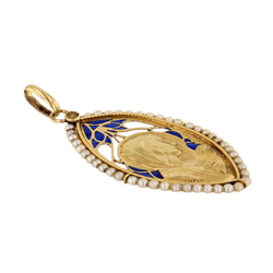 Pendentif en or jaune et perles - Castafiore