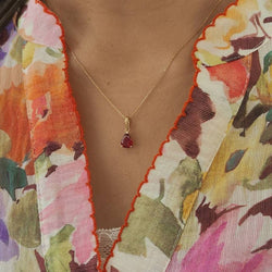 Pendentif en or jaune et rubis - Castafiore
