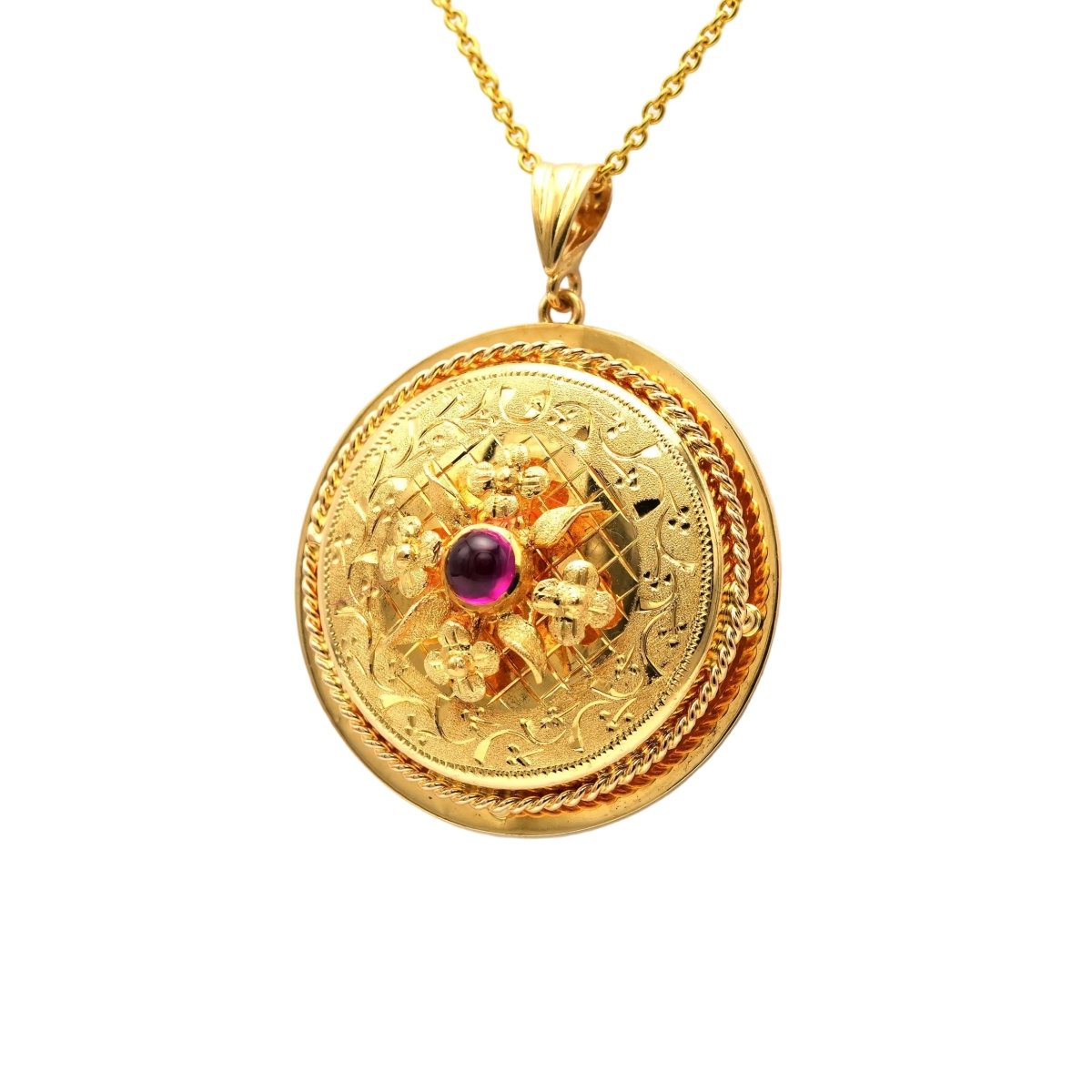 Pendentif en or jaune et rubis - Castafiore