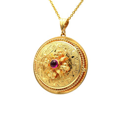 Pendentif en or jaune et rubis - Castafiore