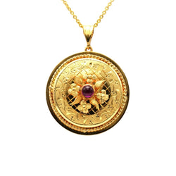 Pendentif en or jaune et rubis - Castafiore