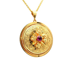 Pendentif en or jaune et rubis - Castafiore