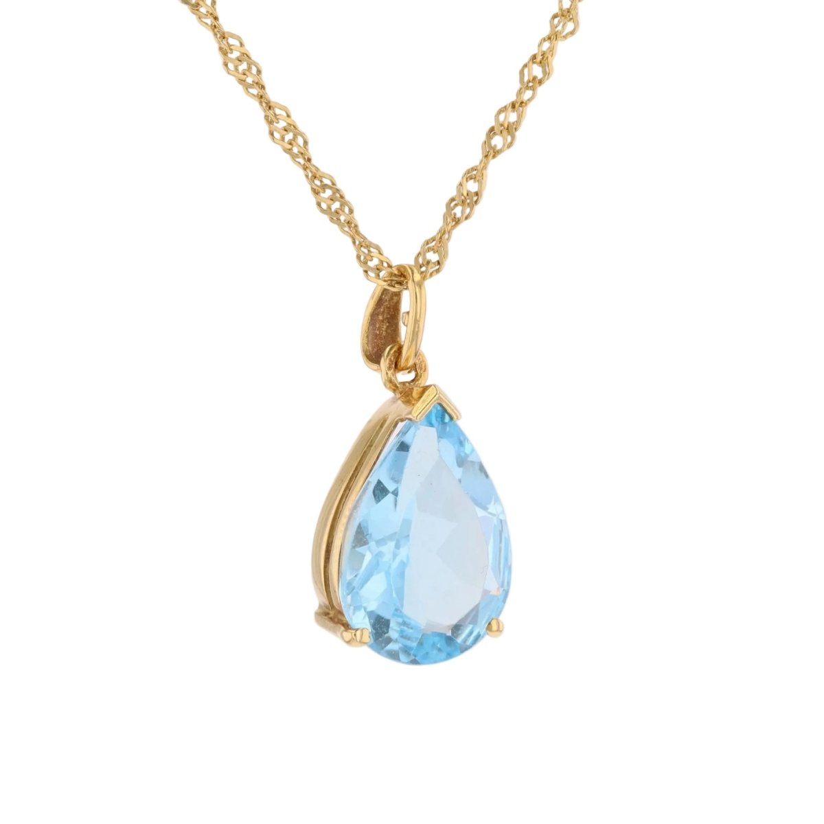 Pendentif en or jaune et topaze - Castafiore