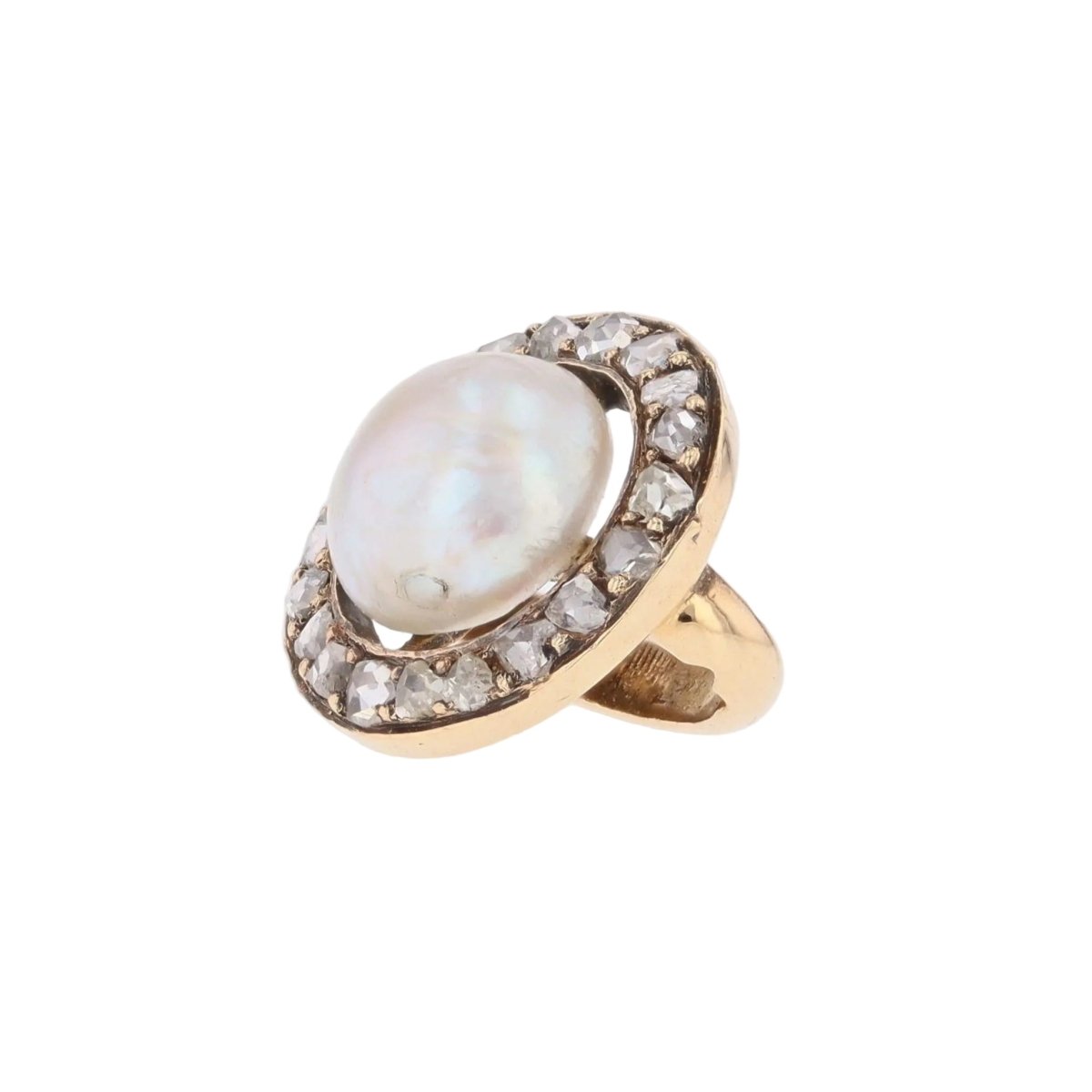 Pendentif en or jaune, perle et diamants - Castafiore