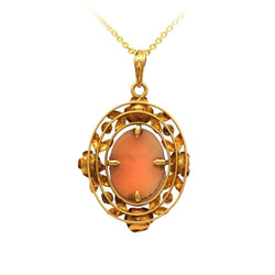 Pendentif en or jaune, perles et camée - Castafiore