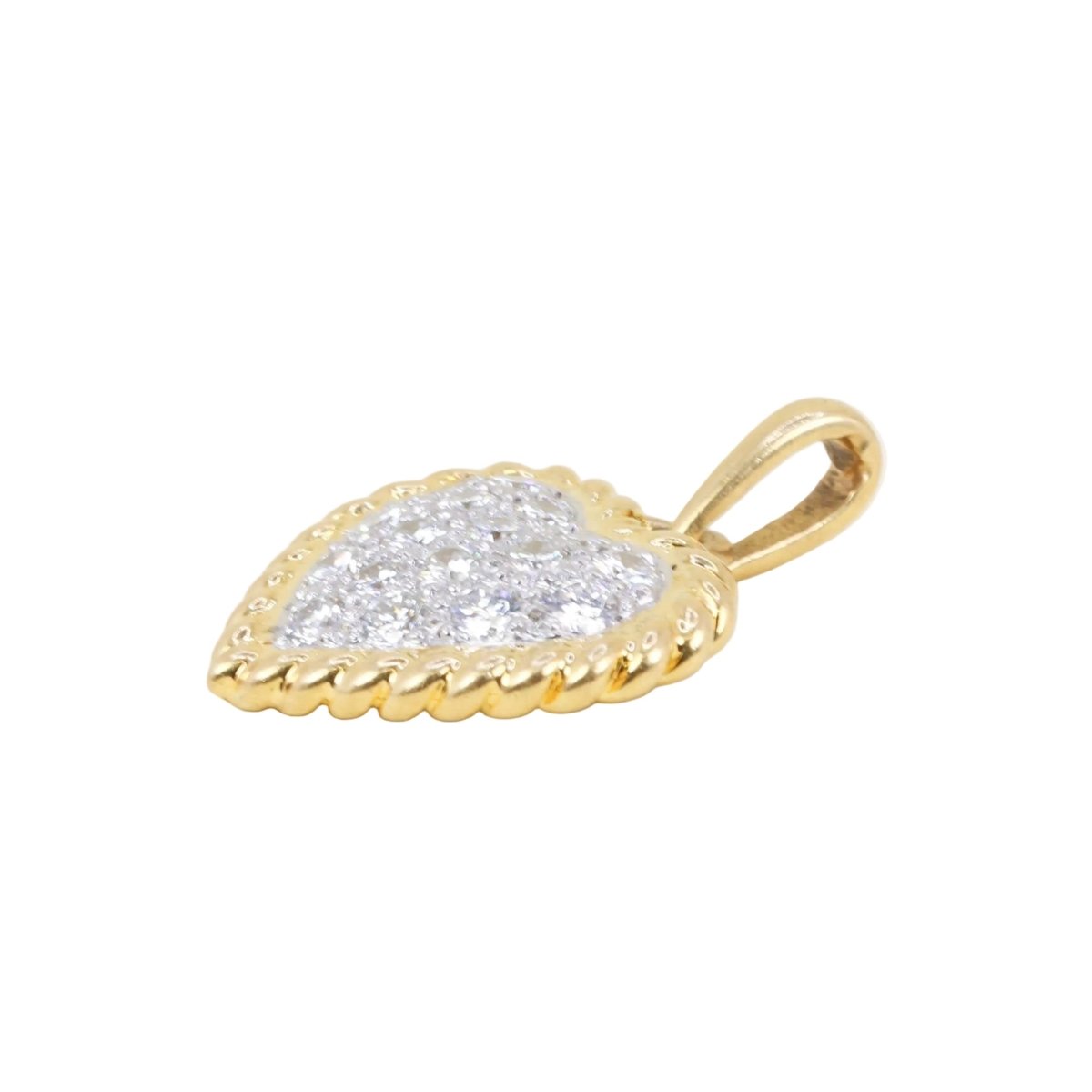 Pendentif en or jaune, platine et diamants - Castafiore